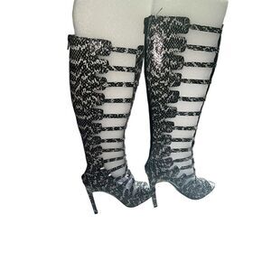 High Calf Gladiator Sandals 